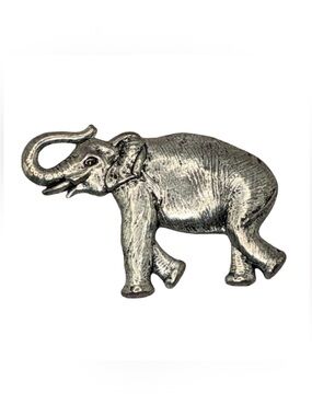 Vintage Silver Elephant Brooch
